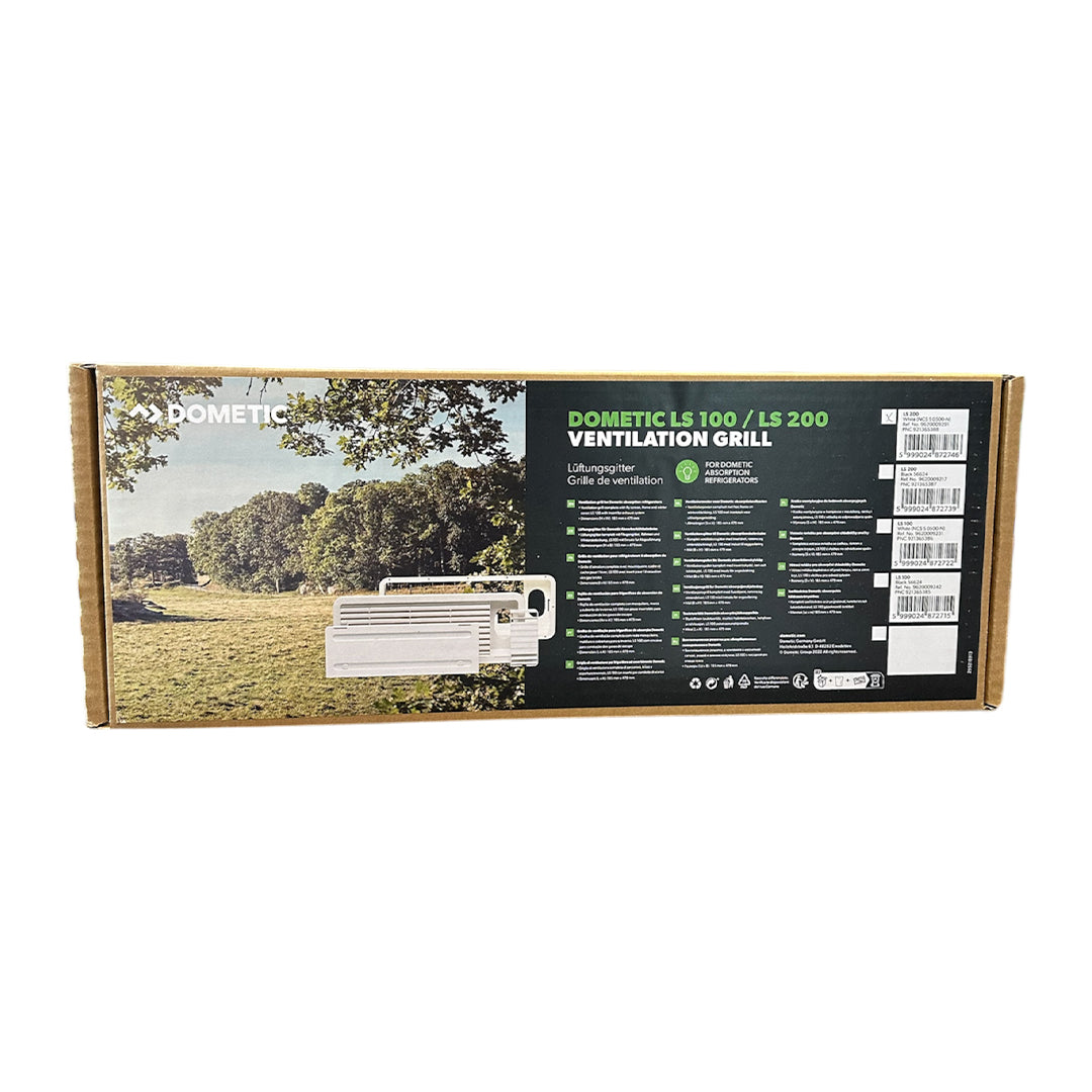 LS200 Dometic lower fridge vent white with winter cover for caravan and motorhome ventilation systems