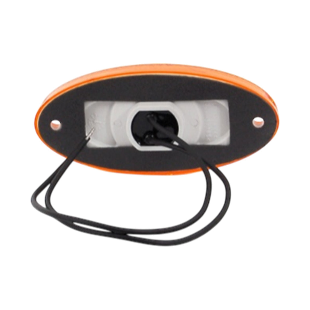 LED amber marker lamp for trailers, Maypole 12V/24V, hole mount