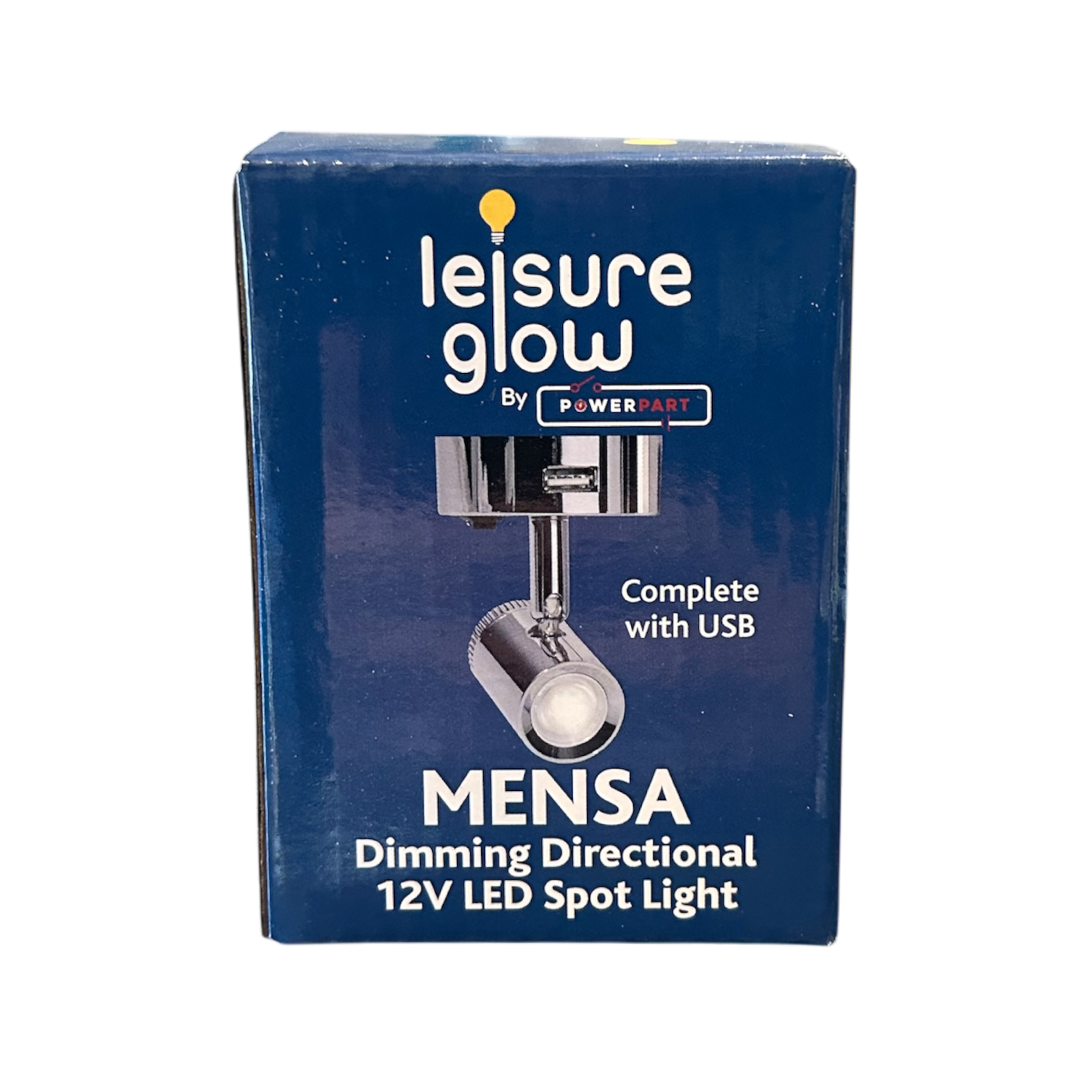 Directional Mensa LED Spot Light 12V with Dimmer – Ideal for Campervans & Boats
