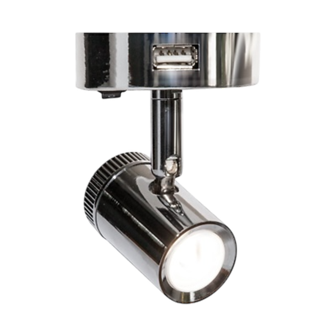 Mensa 12V Dimmable LED Spotlight with USB – Caravan, Motorhome, Boat Lighting