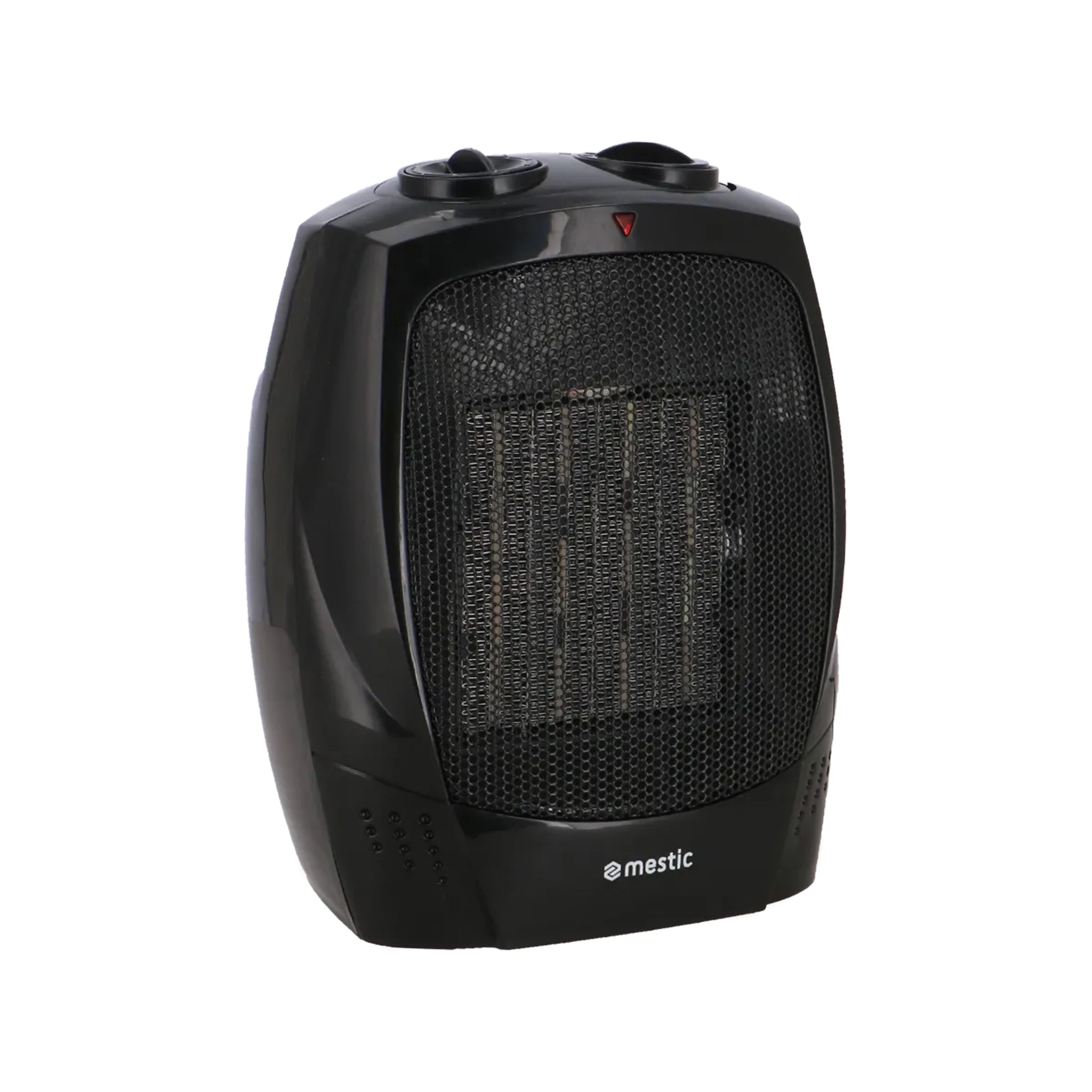 Mestic MKK-100 oscillating ceramic heater with adjustable thermostat and safety protection features