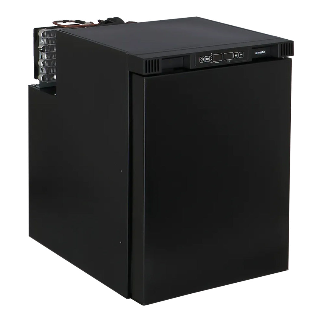 Mestic MR-43 12V compressor fridge freezer rear angle caravan installation