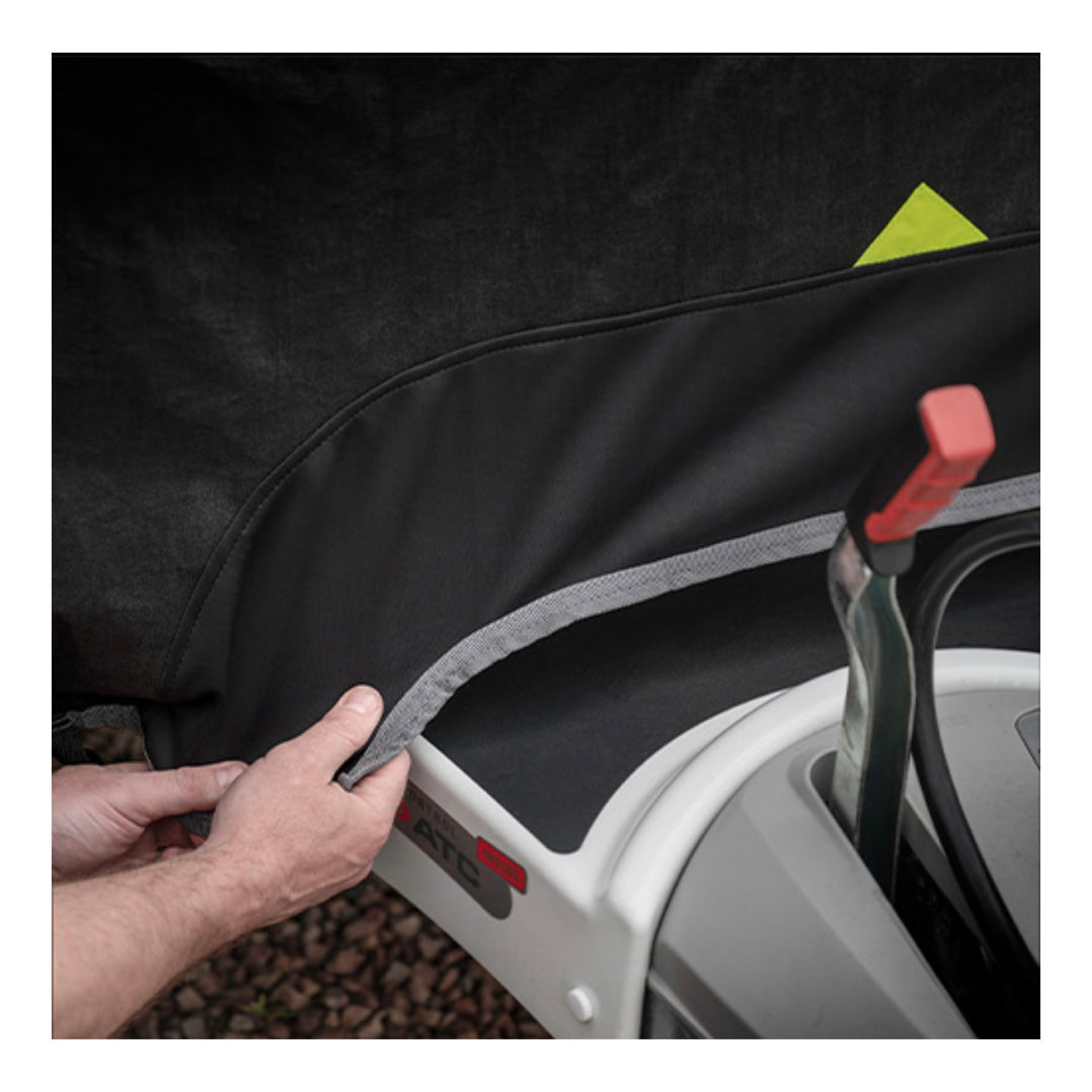 Road legal Maypole towing cover with visible caravan lights