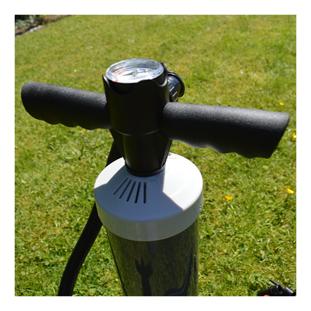 MP9507 Maypole hand pump for air awnings with built-in pressure gauge and multiple adaptors