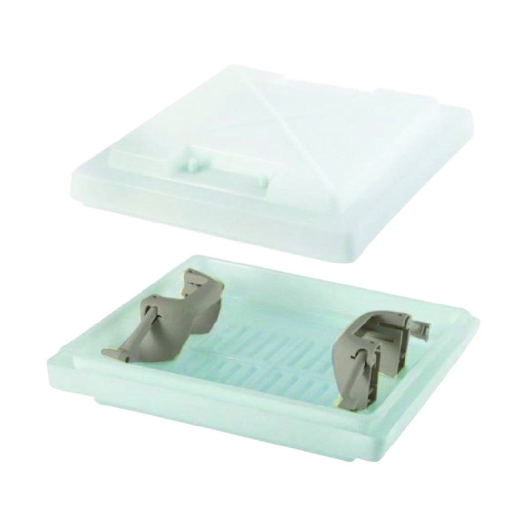 MPK 320 x 360 Beige Rooflight Dome with Handles - Replacement for Caravan, Motorhome, and Campervan Rooflights