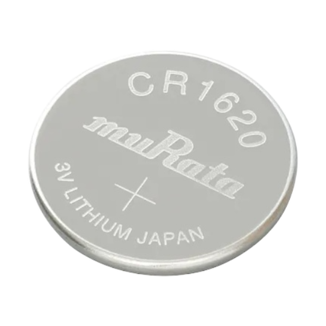 Murata CR1620 3V button coin battery, 16mm diameter, for electronics and devices