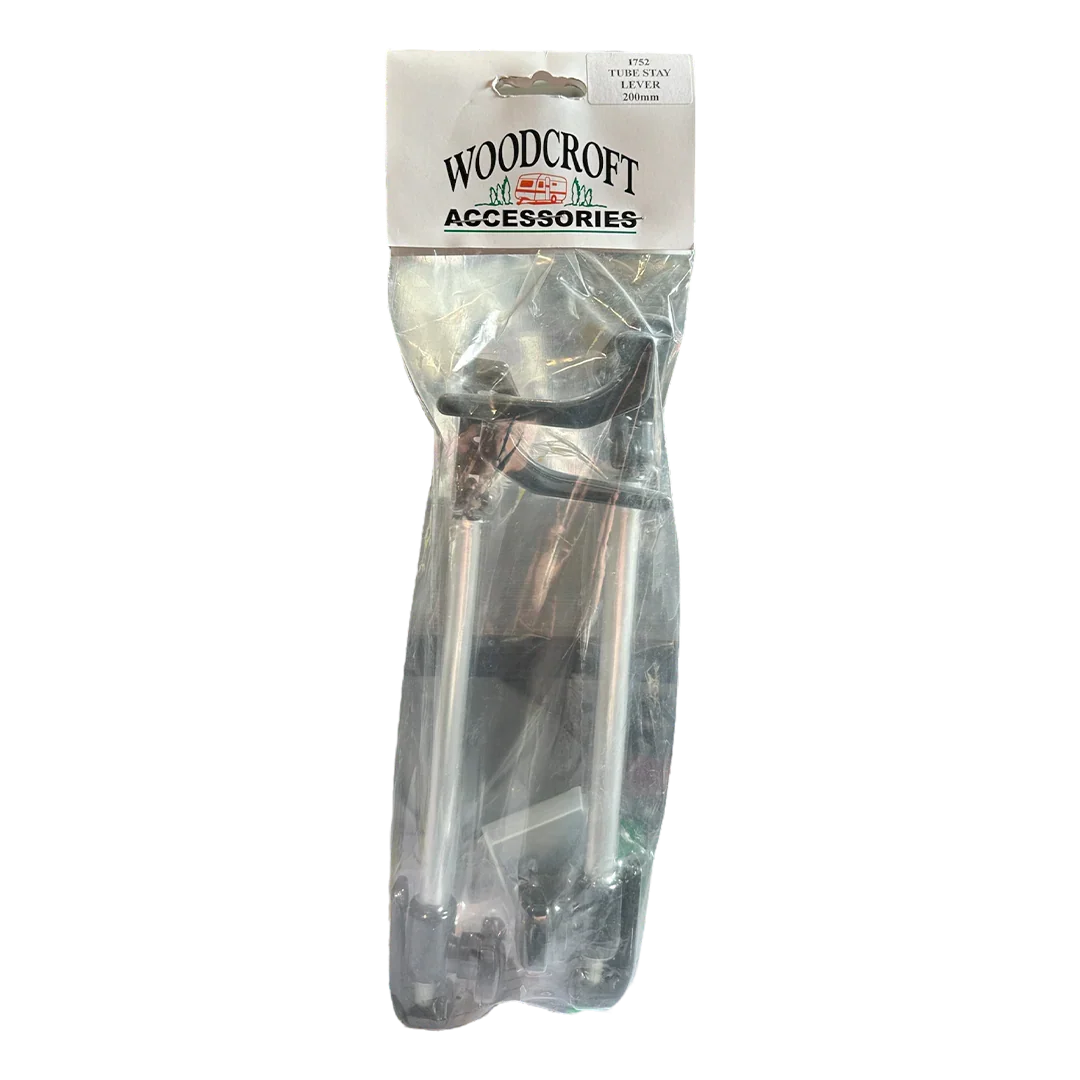 200mm Permafix tube window stay L752 with secure lever lock for caravan motorhome windows.