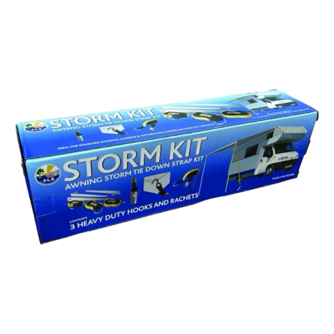 PLS Storm Kit awning tie-down strap kit for secure anchoring in windy conditions