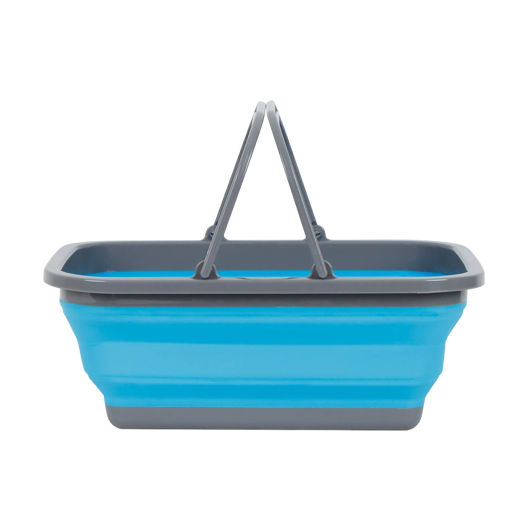 Portable collapsible washing bowl for camping – Easy to store and perfect for dishwashing on the campsite.