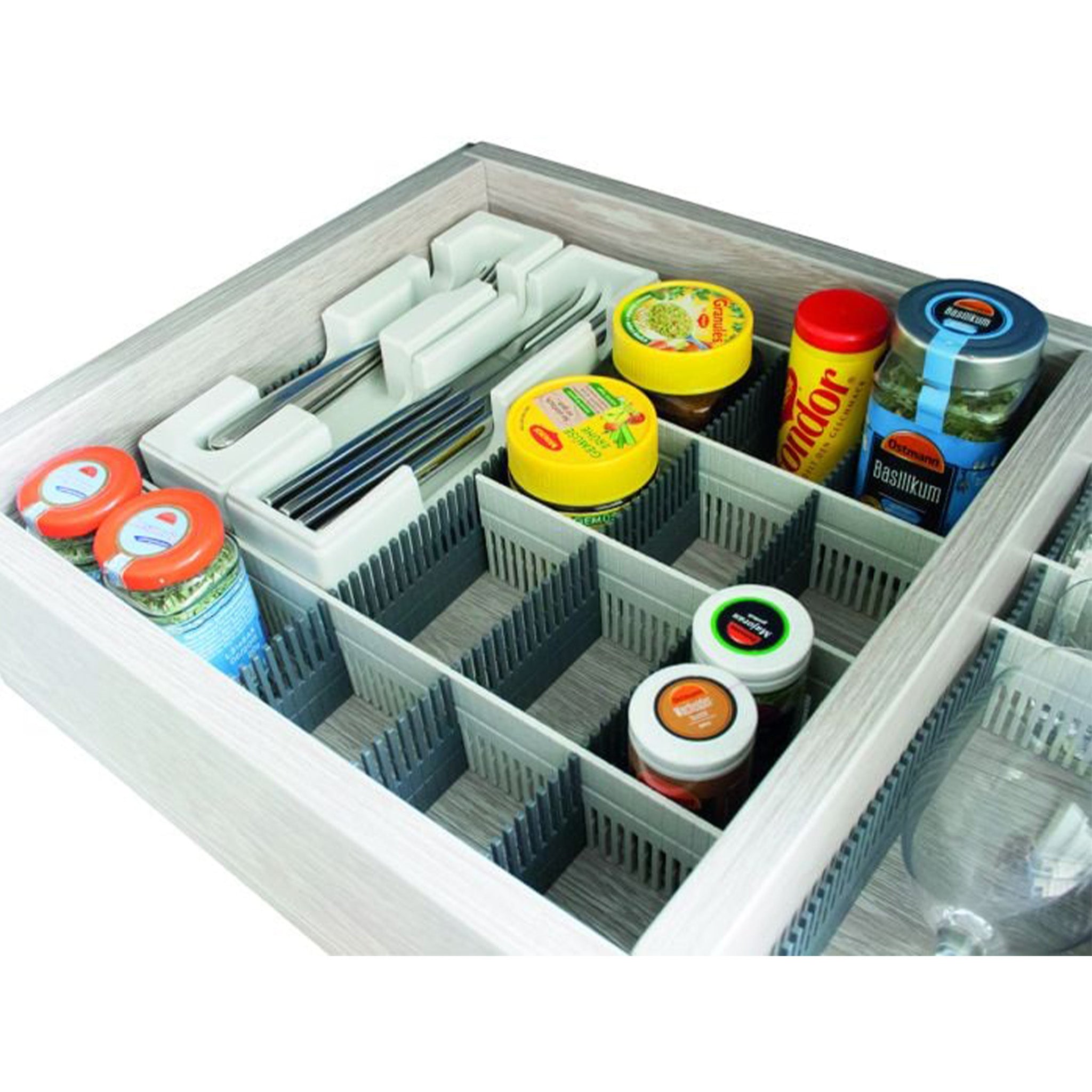 Purvario drawer organiser strips pack of 8 for caravans, motorhomes and boats secure storage system