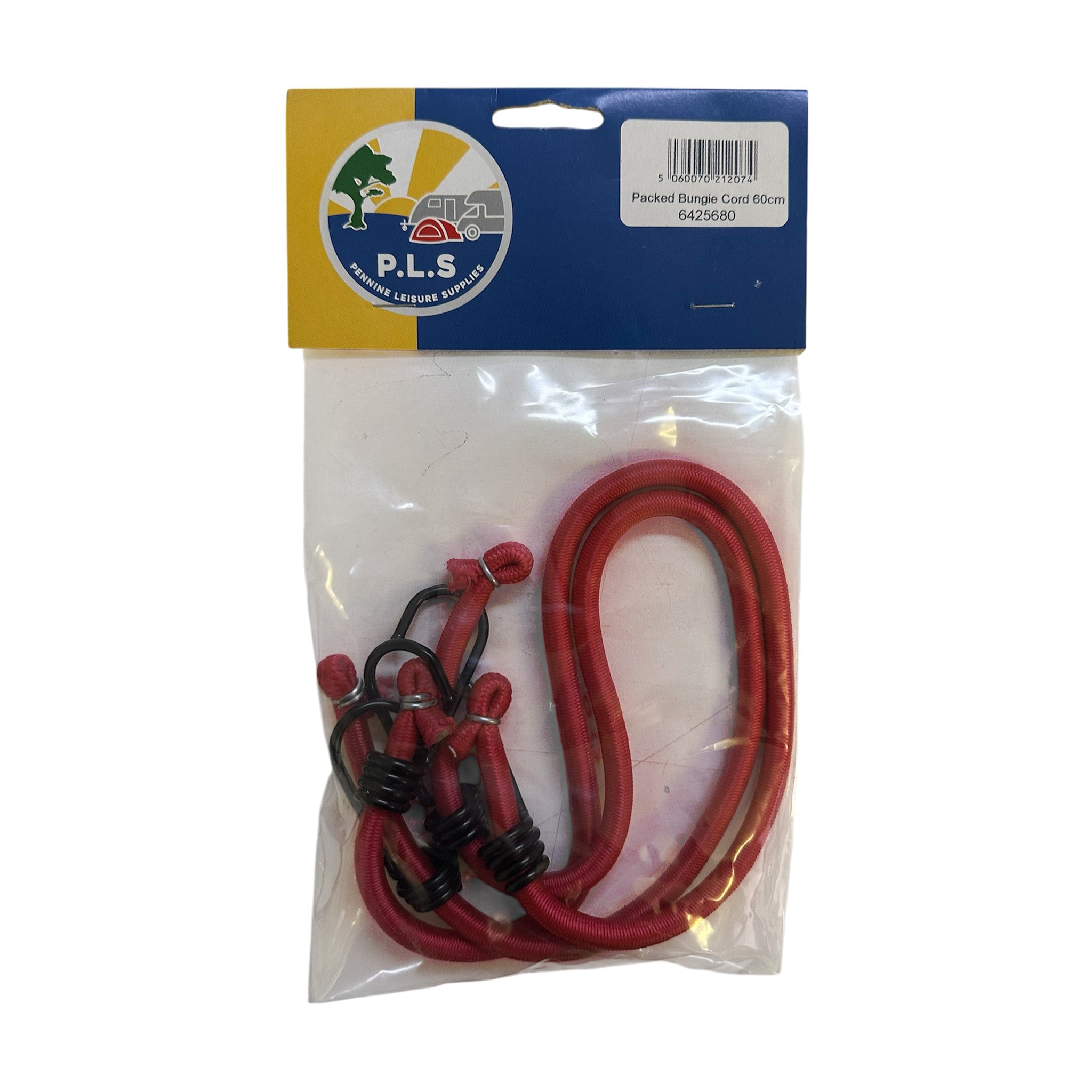 Heavy duty red 60cm bungee cords pack of 2 tie down straps with hooks