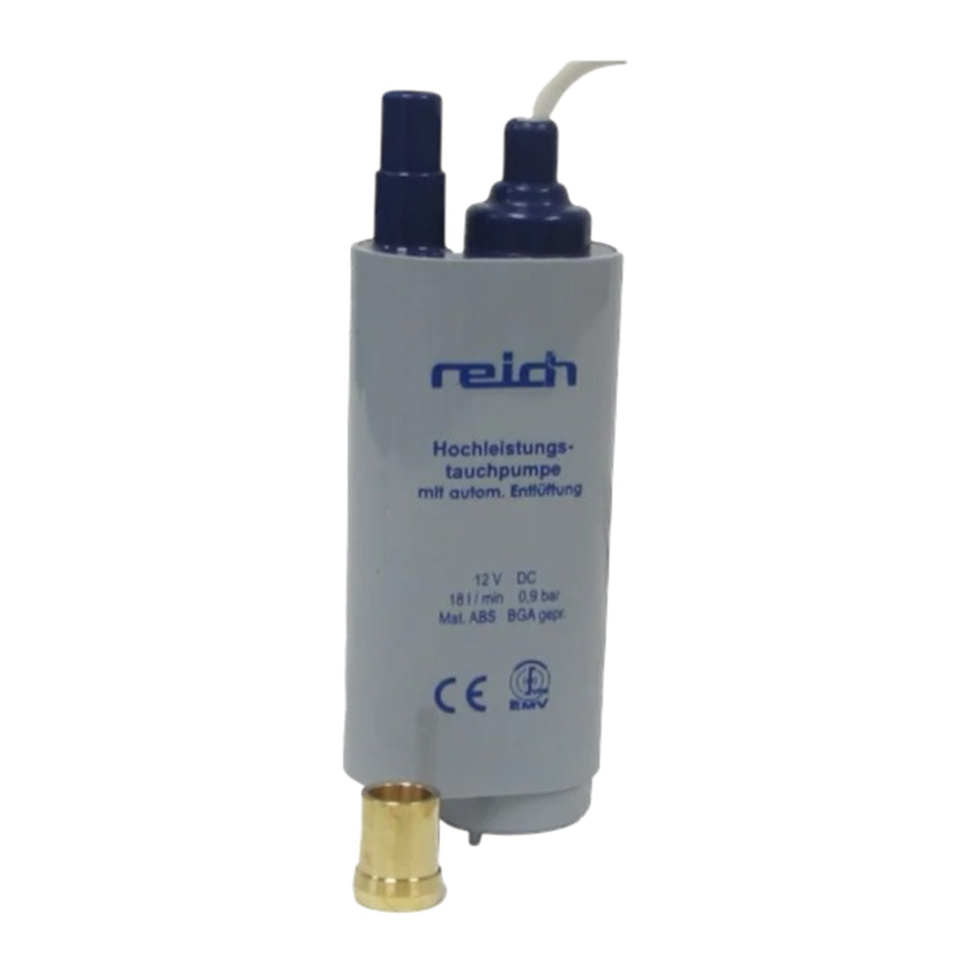 Reich 18L submersible water pump with automatic vent and strainer for 12V caravan or motorhome water systems