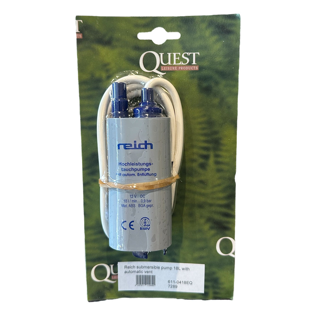 Reich 12V submersible water pump 18L per minute for caravan or motorhome freshwater systems
