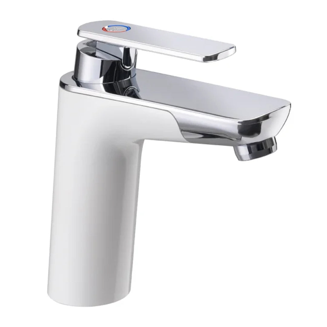 Reich Vector E mixer tap in chrome and white for caravan or motorhome kitchen or bathroom