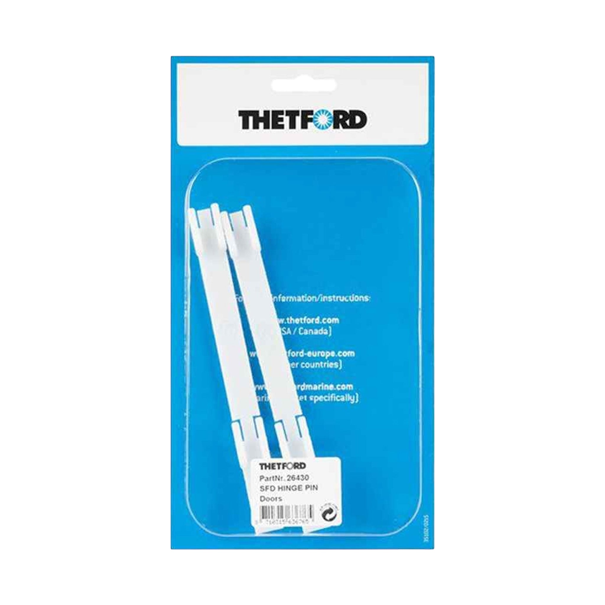 Replacement Thetford 26430 service door hinge pins suitable for SFD3 and SFD5 doors