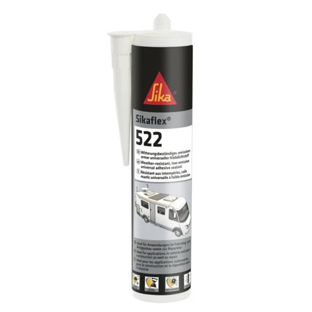 Sikaflex 522 white 300ml flexible adhesive sealant for caravan motorhome and campervan sealing and bonding