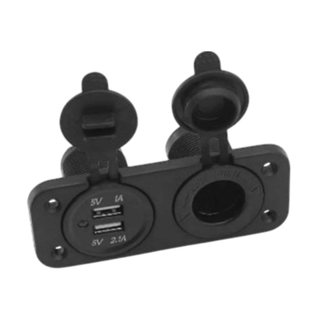 Socket Splitter 12V Dual USB Charger Power Adapter Outlet available at ThomasTouring.co.uk