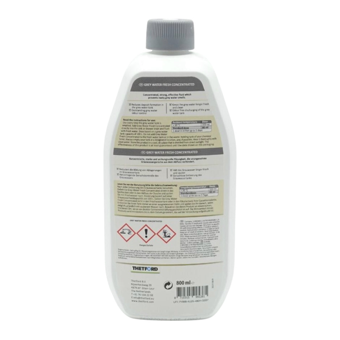 Order Thetford Grey Water Fresh 800ml – Effective grey water tank cleaner for caravans, motorhomes, and boats