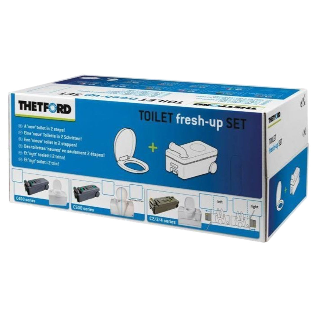 Thetford C2, C3, C4 right-hand fresh-up set with waste tank and toilet seat - to make the toilet in your caravan new and fresh
