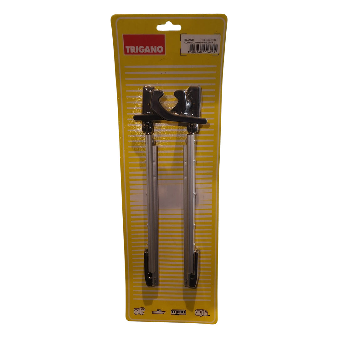 Trigano Polyfix 230mm slide-on window stay pair X807222B for caravan and motorhome windows