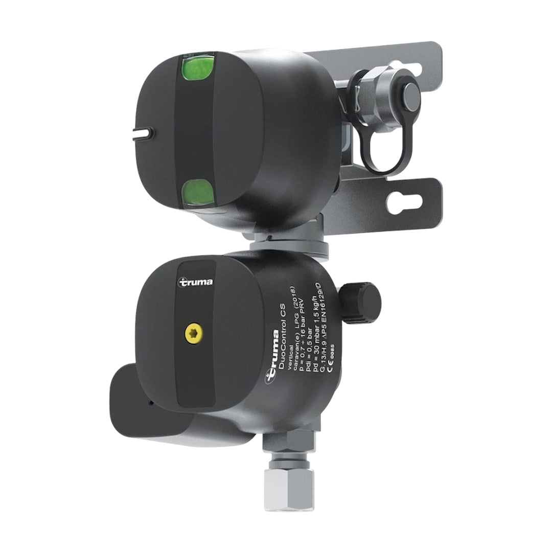Truma DuoControl CS 30mbar 8mm gas regulator for two-cylinder LPG systems, part number 51611-01
