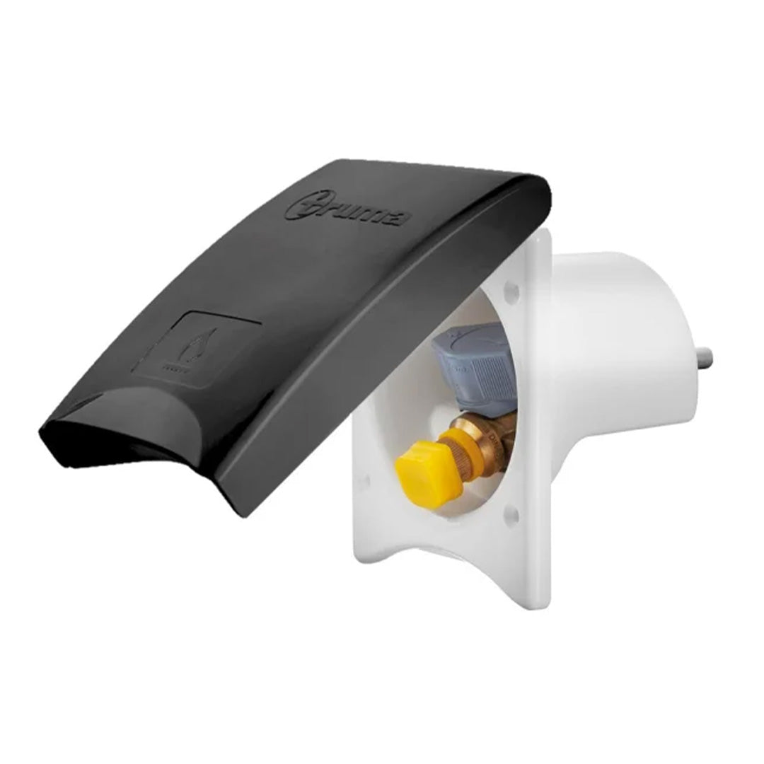 Truma external BBQ gas point with adaptor 23291-03 in black for caravan and motorhome LPG systems