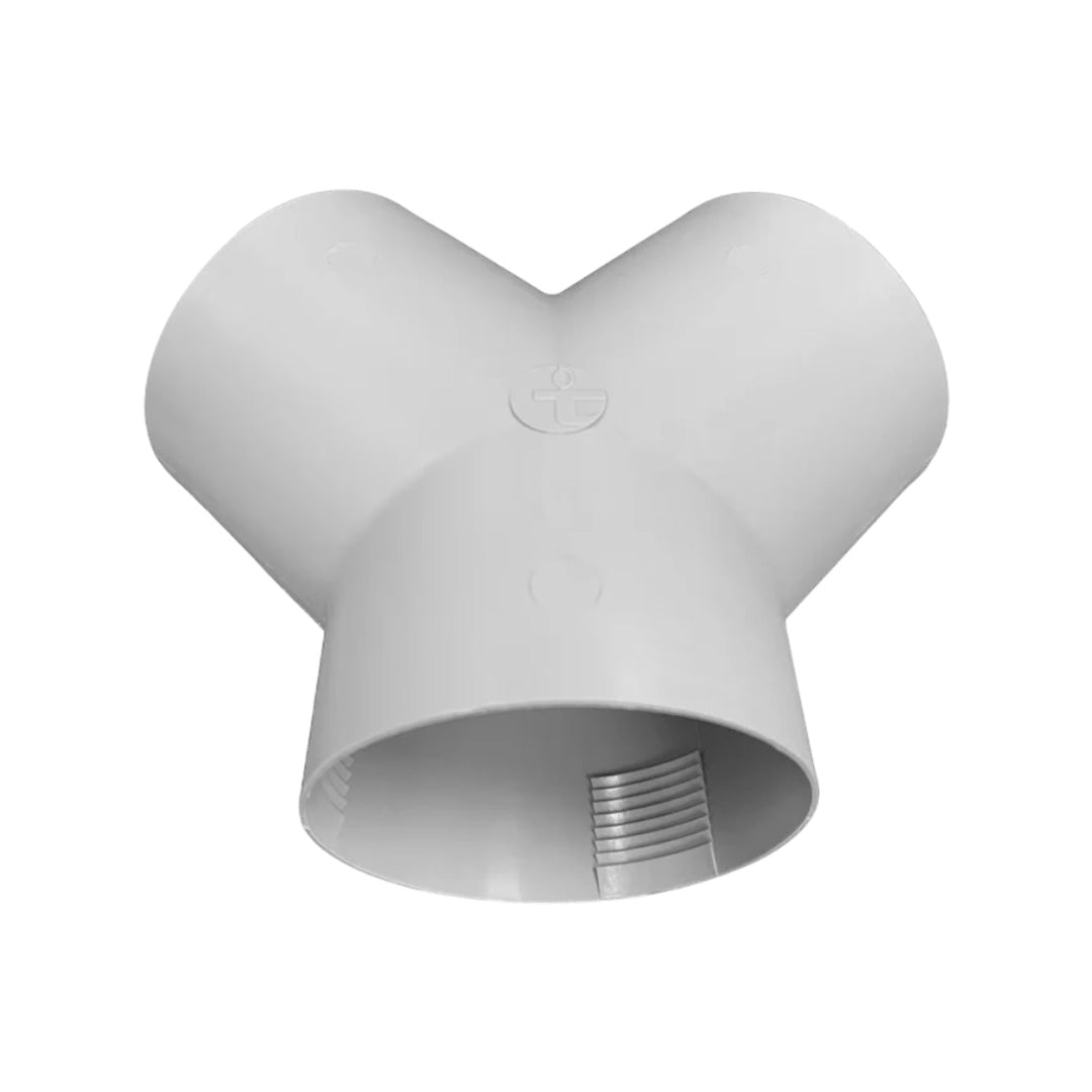 Truma heater Y piece for connecting 65mm ducting pipes in blown air setups