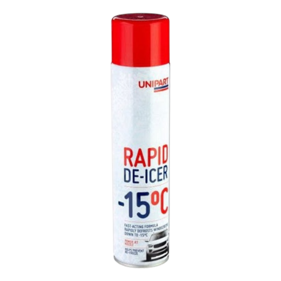 Unipart Rapid De-Icer Spray 600ml for fast windscreen defrosting in winter conditions