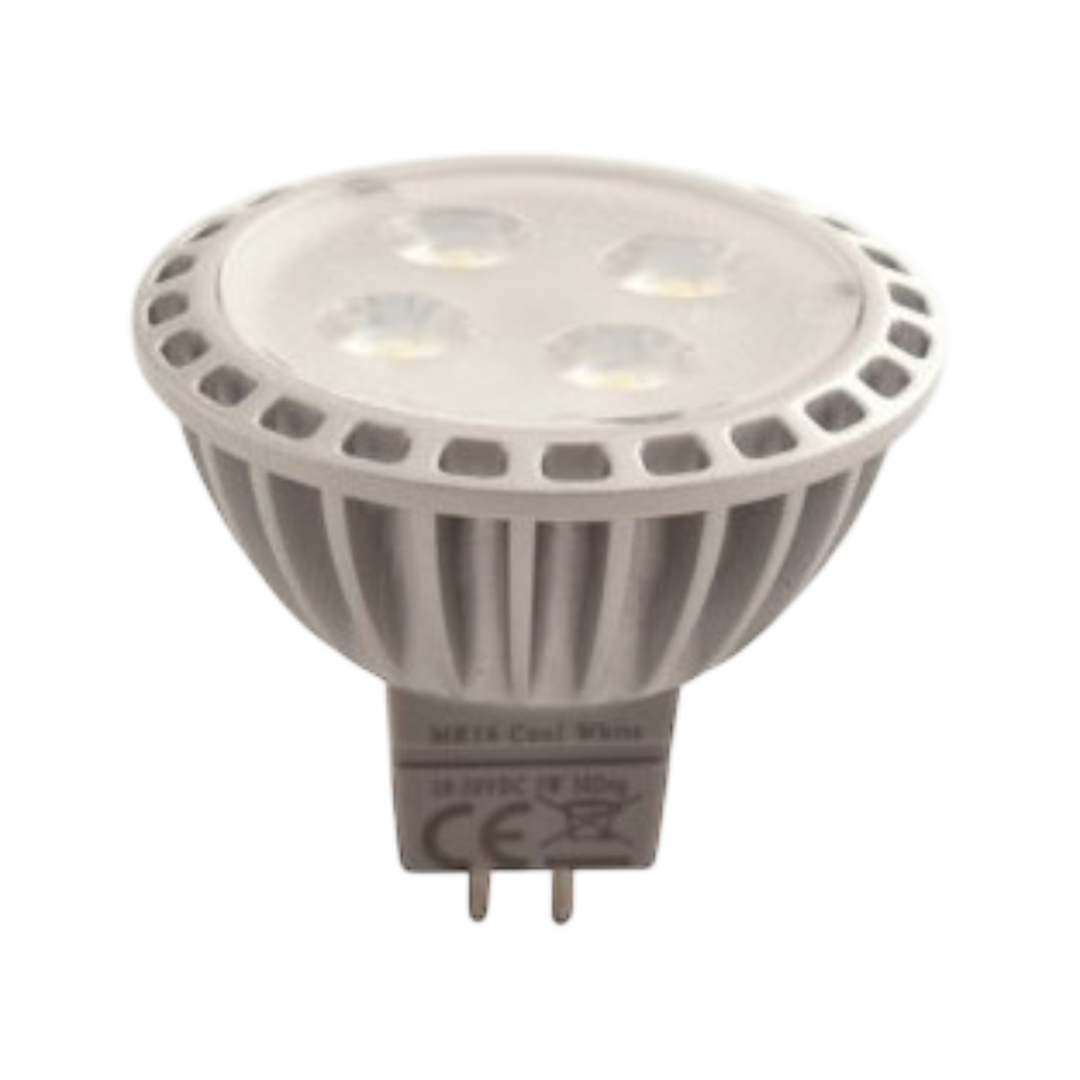 vechline 5w gu5.3 mr16 led light bulb in cool white for caravans and motorhomes