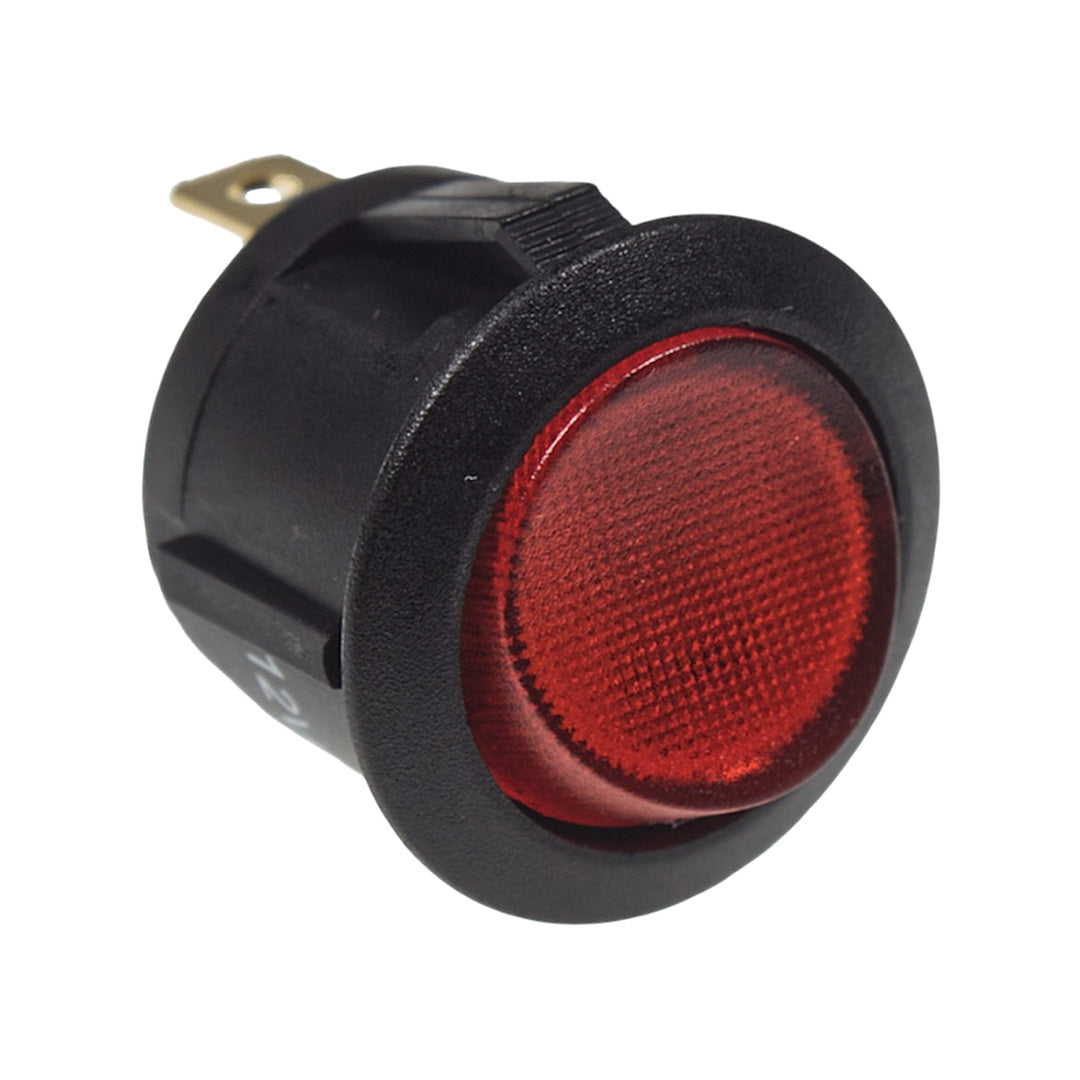 W4 12V red illuminated single pole rocker switch 37210 for caravans and motorhomes