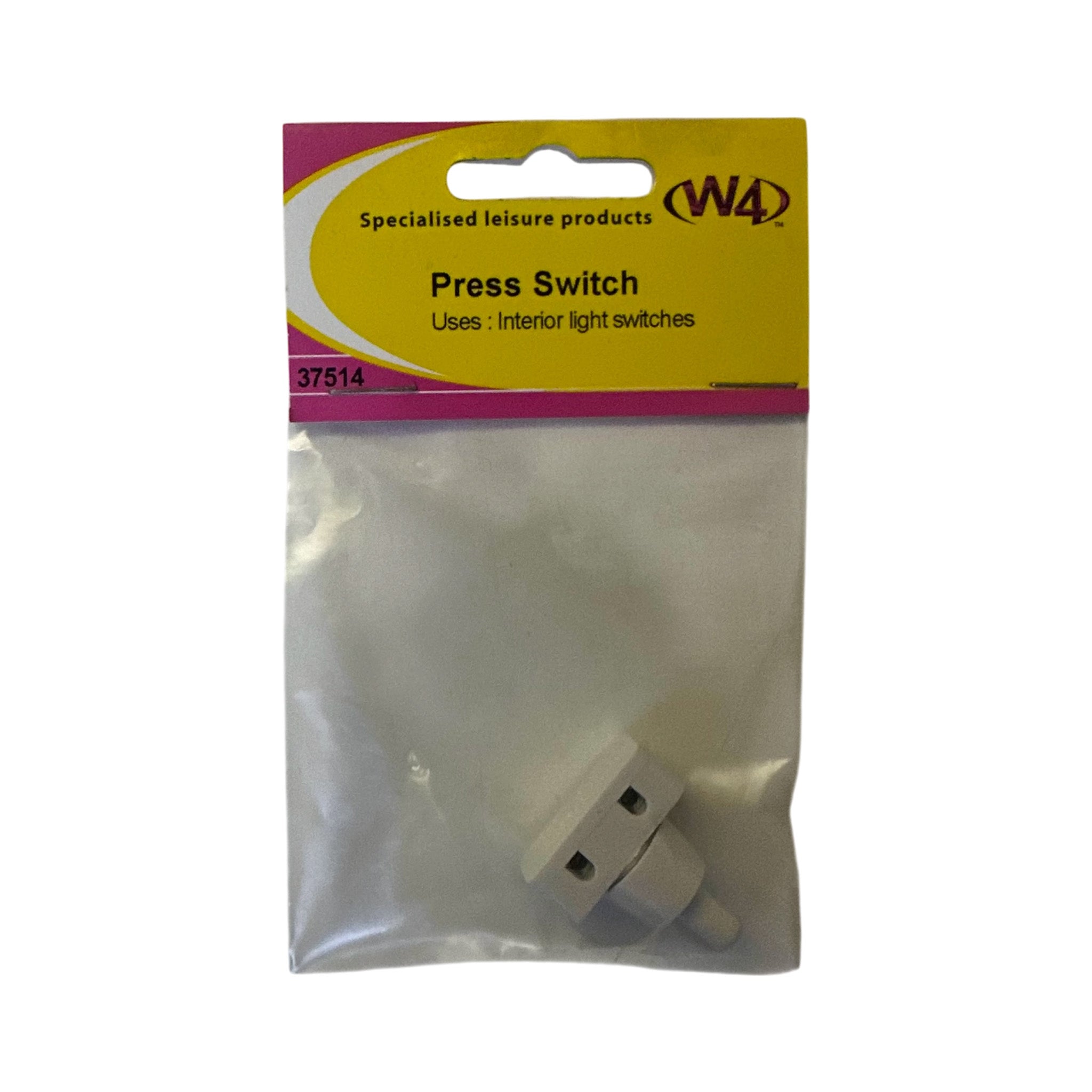 W4 12v push button panel mount switch suitable for campervan and caravan use