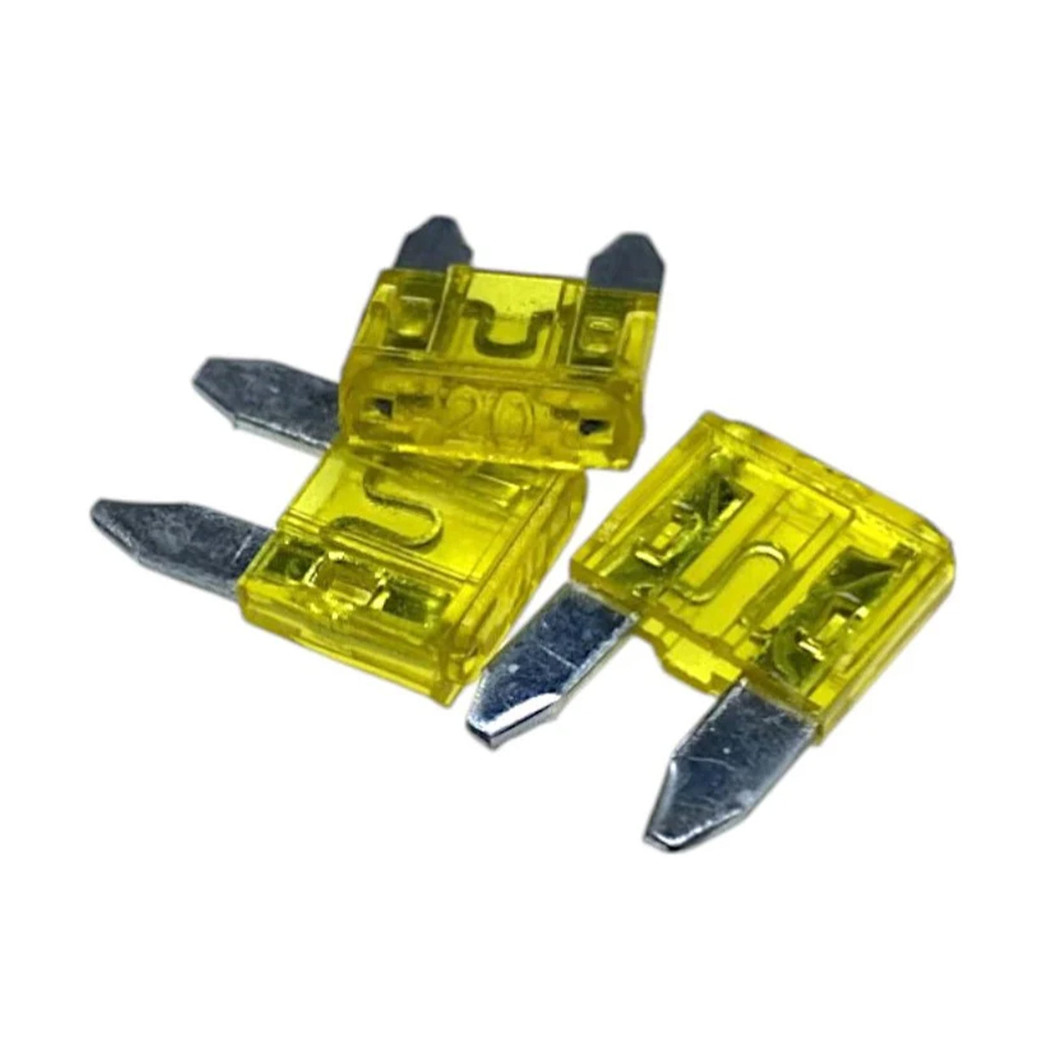 W4 20 amp mini blade fuses pack of three for caravan and motorhome fuse boxes