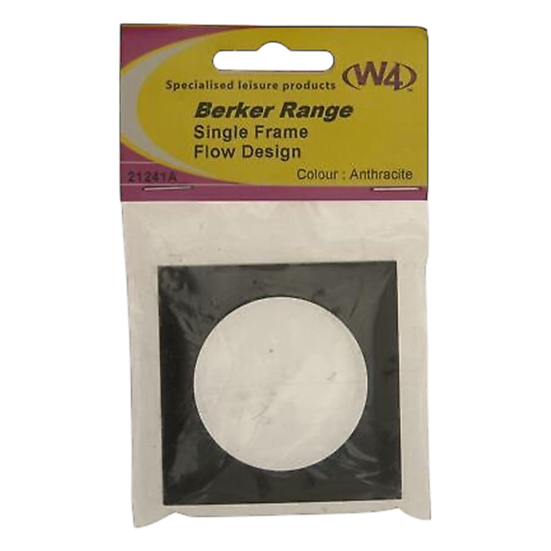 W4 21241A Berker Flow Design Single Frame in Anthracite, ideal for stylish and functional switch installations