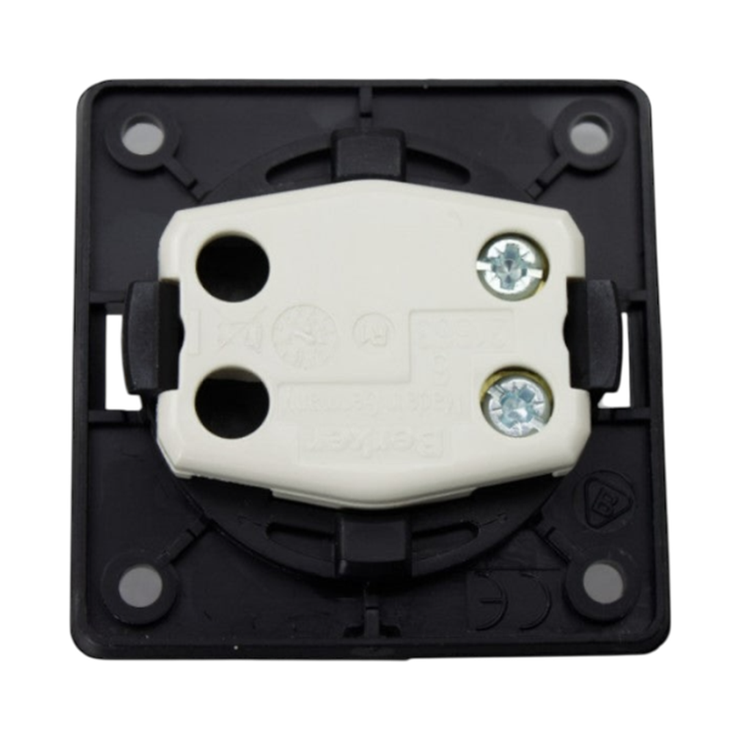 W4 Berker Anthracite Single Rocker Switch for 12/24V systems, perfect for modern caravan and motorhome setups