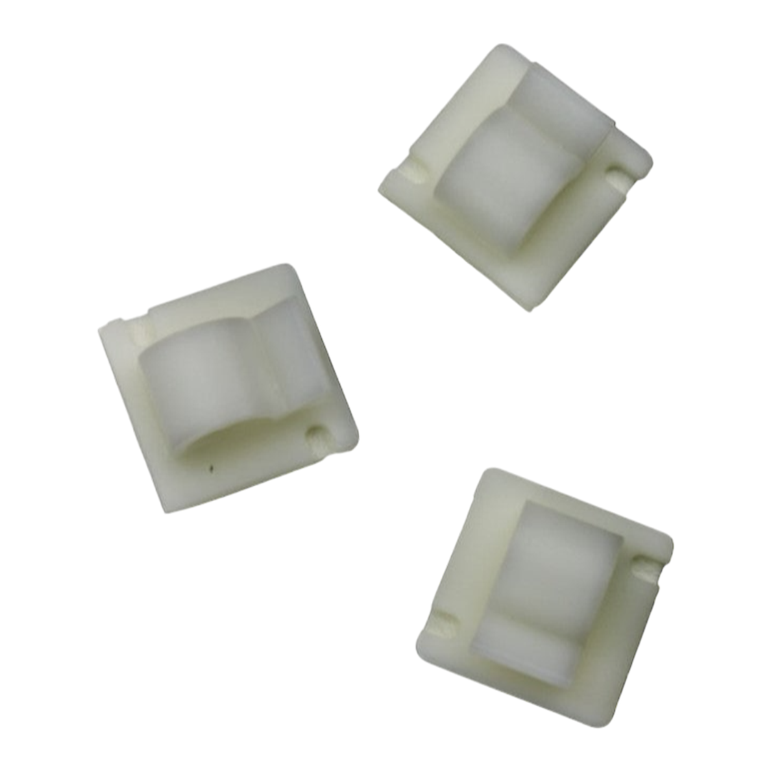 W4 self-adhesive cable clips, pack of 3, suitable for 9-14mm diameter cables, ideal for organizing and securing cables in automotive or caravan applications