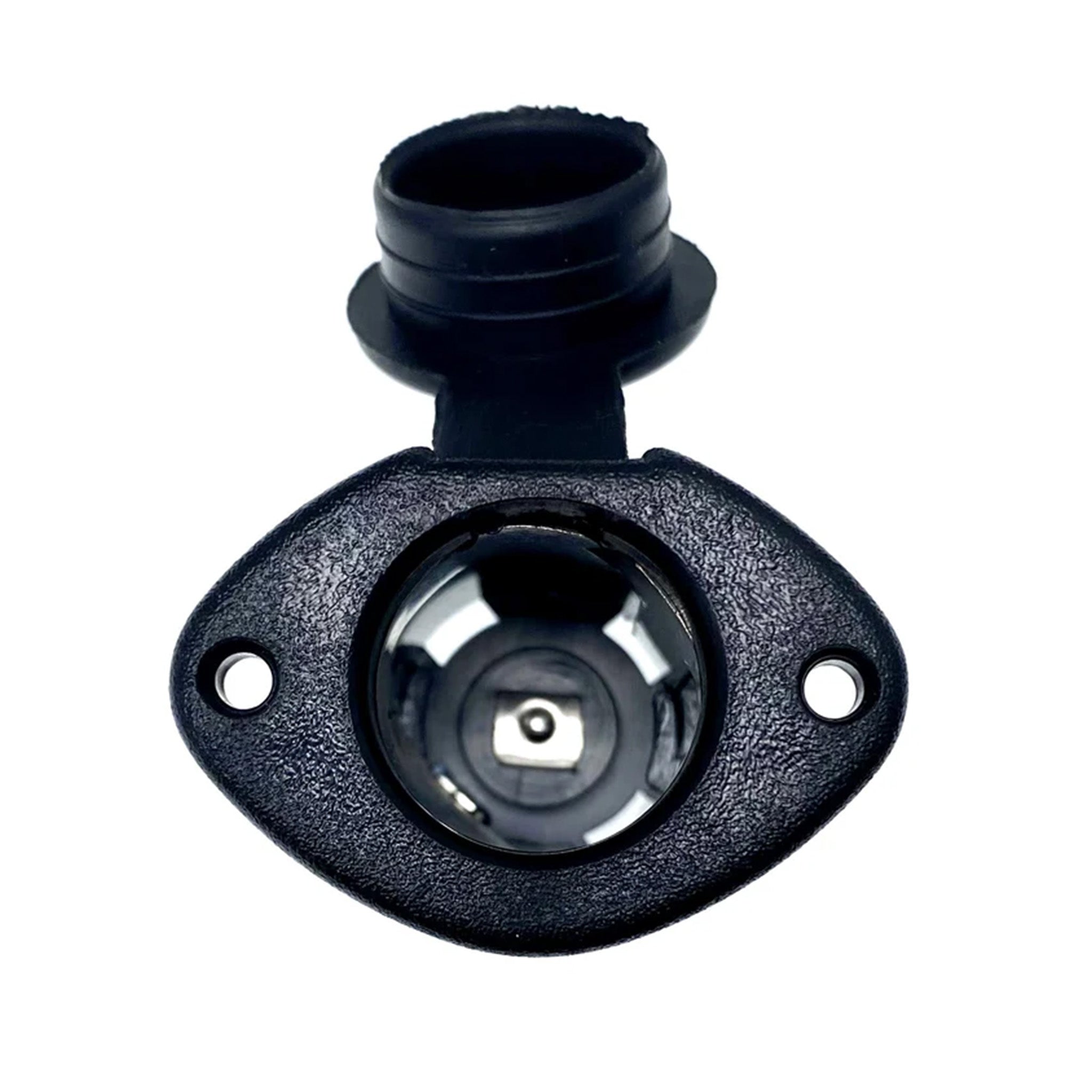 W4 recessed 12v accessory socket with protective cap for caravan and boat use