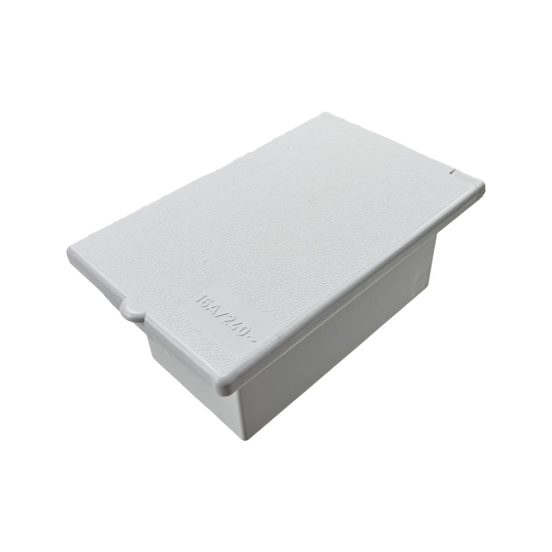 W4 flush mains socket 230V 13A IP44 rated flush-mounted power outlet for caravans, motorhomes, and campervans