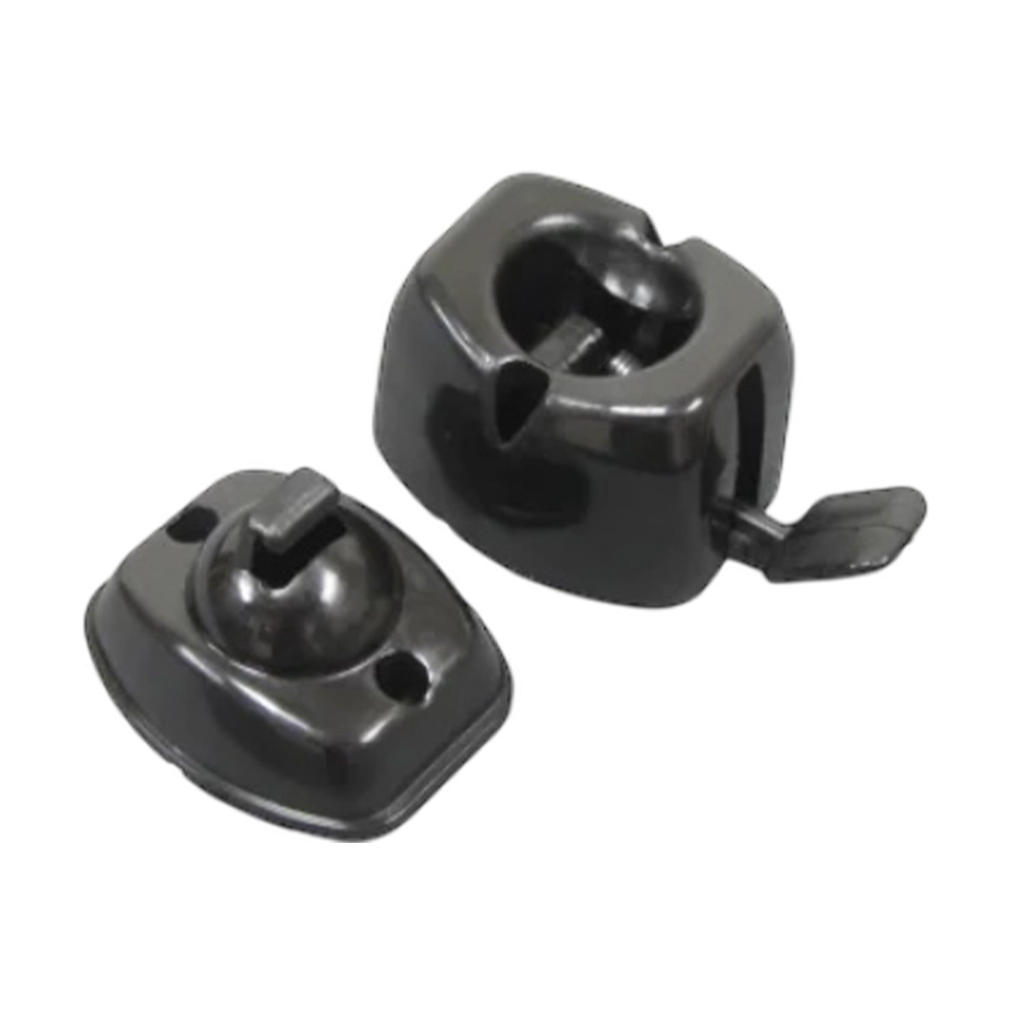 W4 Black lever release door retainer catch for caravan and motorhome doors