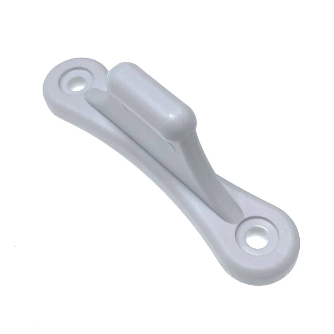 W4 white Veneta door retainer catch 37874 with pivoted hinged fitting