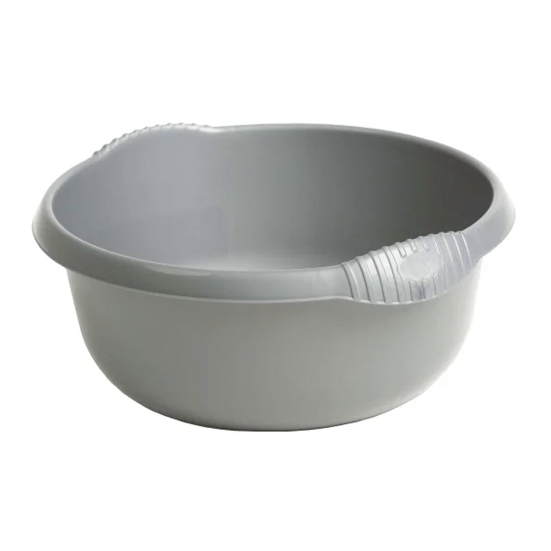 Wham Casa 28cm round washing up bowl 5L in silver for caravan & motorhome sinks