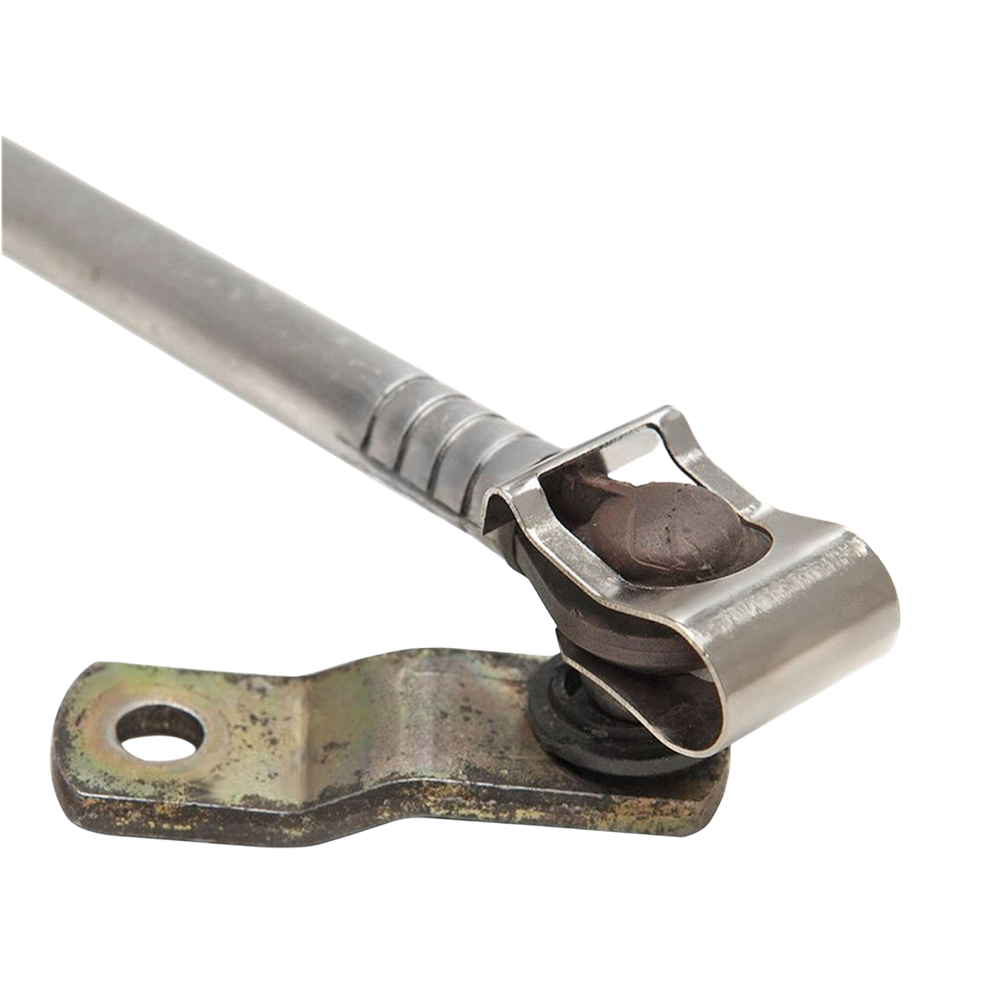 Durable metal wiper linkage repair clips for securing car wiper motor rods, universal fit.