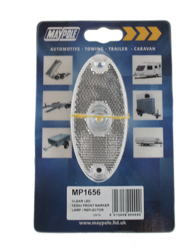Maypole Clear Led Front Marker Lamp / Reflector