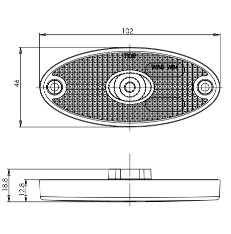 Maypole Clear Led Front Marker Lamp / Reflector