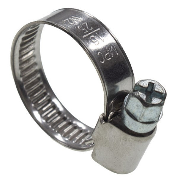 W4 Stainless Steel Hose Clip - Size 00 (12-20mm)