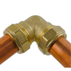 10mm Brass Compression Equal Elbow fitting for plumbing in caravans and motorhomes