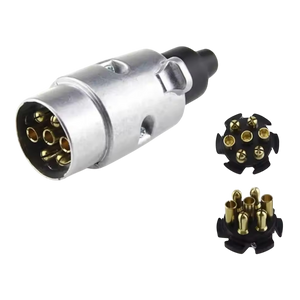 12V 7-Pin Trailer Plug Socket Set Aluminium | ThomasTouring.co.uk