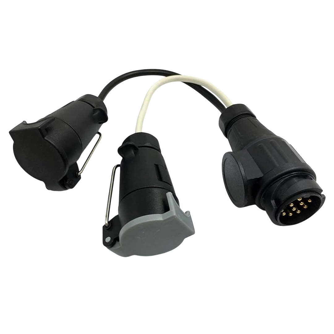 13 Pin To 7 Pin Euro Trailer Towing Adaptor 12N/12S | ThomasTouring.co.uk