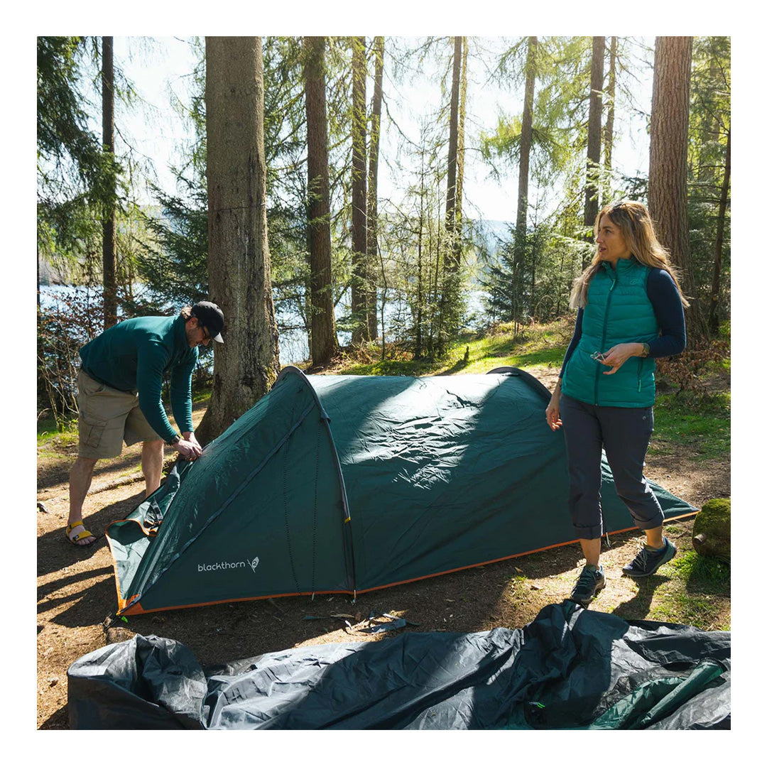 Buy Highlander Blackthorn 2 backpacking tent in hunter green colour, available in the UK