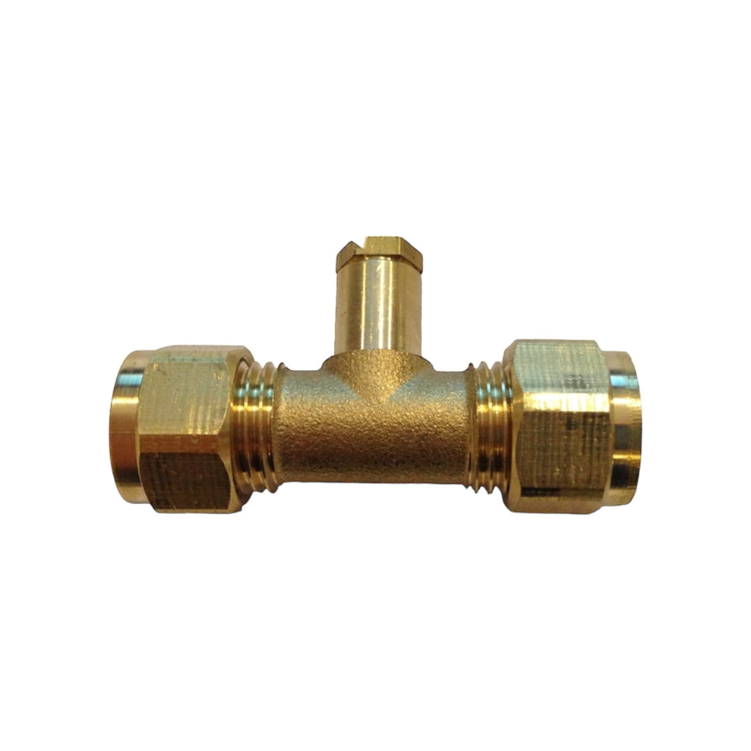 8mm LPG gas test point union tee fitting for caravan and motorhome pipework