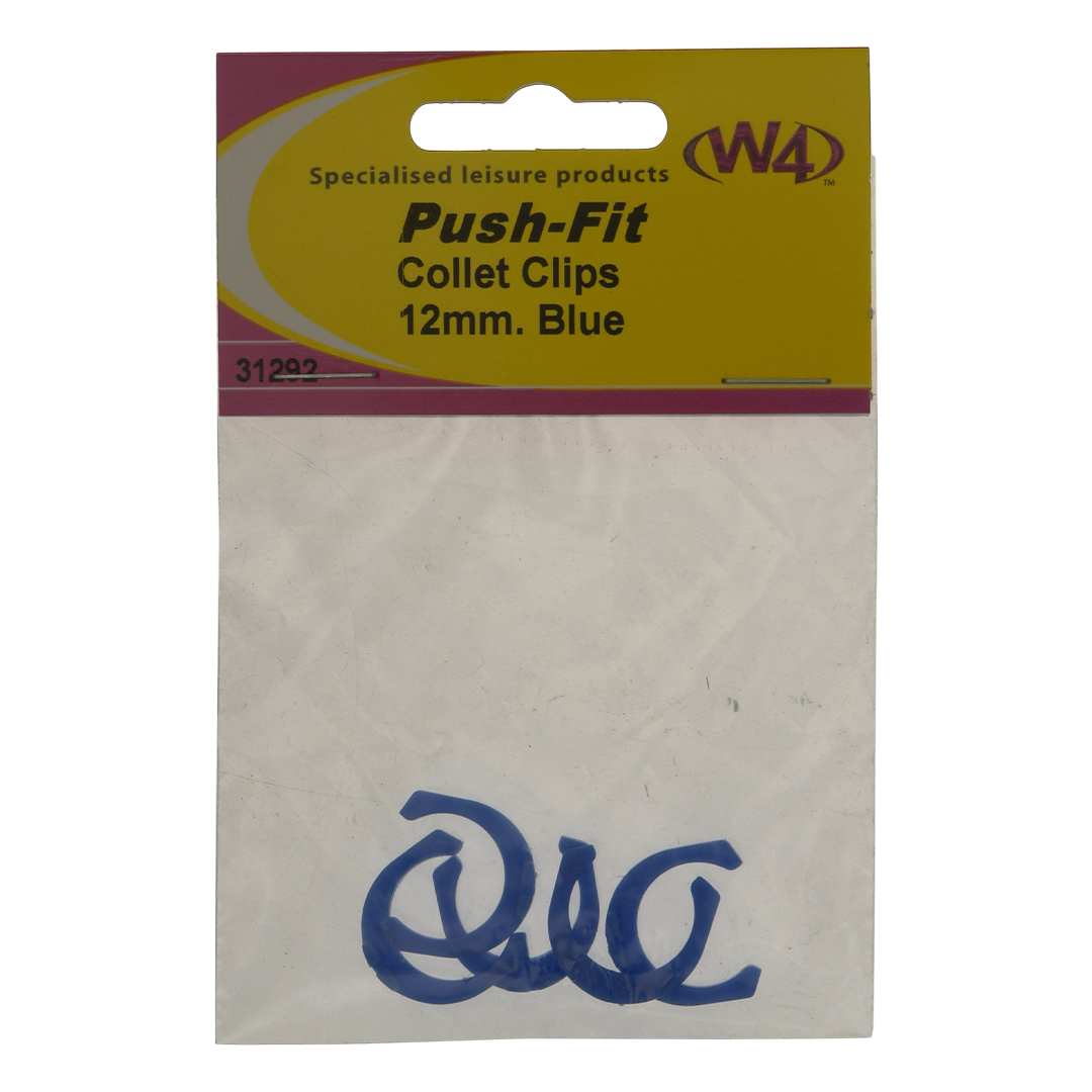 12mm Push-Fit Collet Clip Blue - 5 Pack | ThomasTouring.co.uk